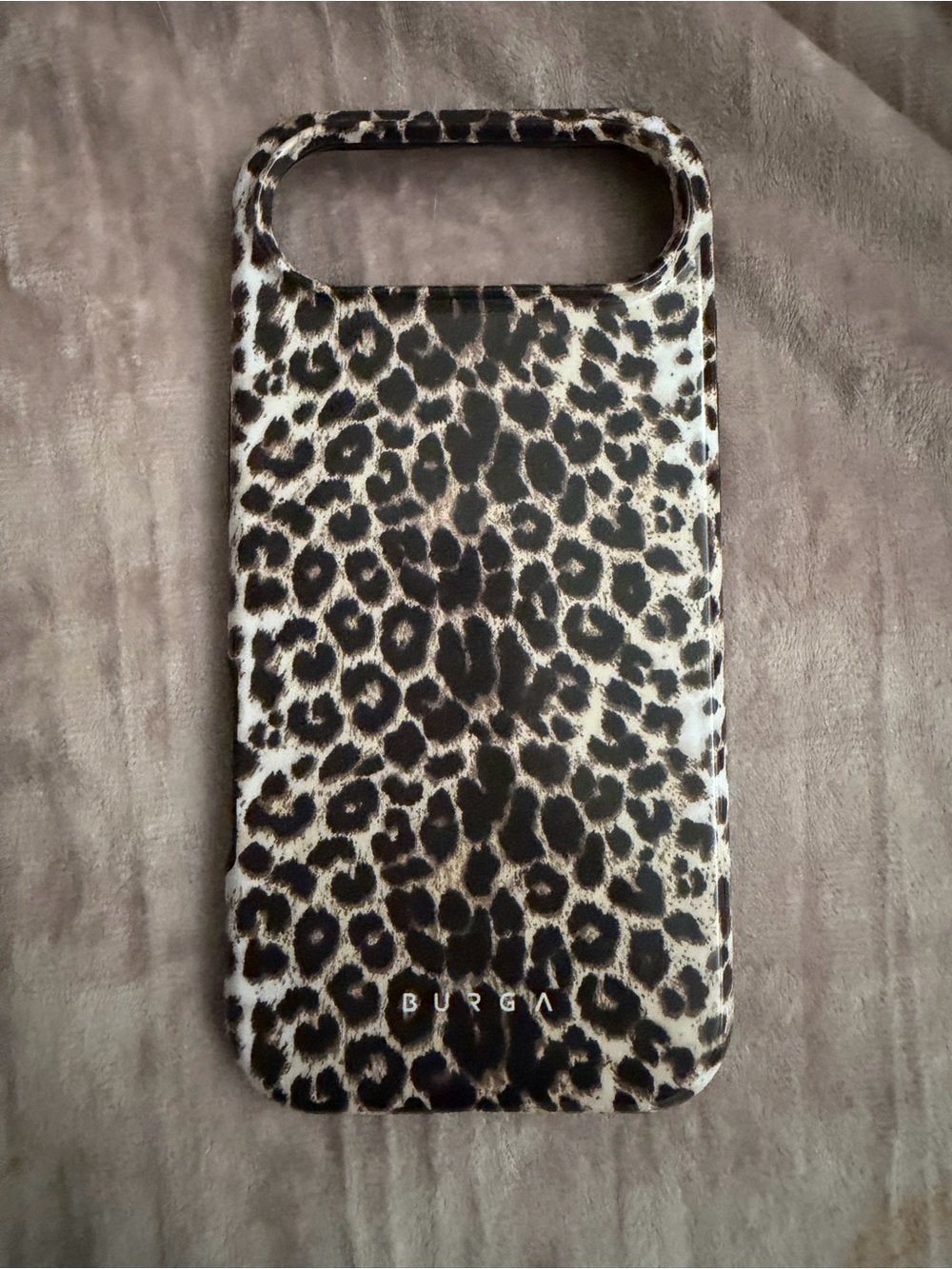 Burga Leopard Print Phone Case in Black and Brown
